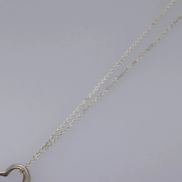 TIFFANY&Co. Open Heart Necklace Ag925 Silver Auth am7763 - Picture 9 of 13